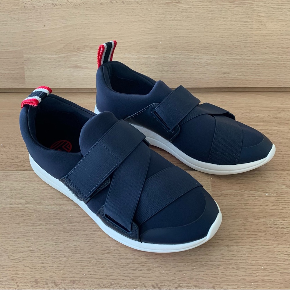 Tory Burch neoprene blue sneakers. NWOT